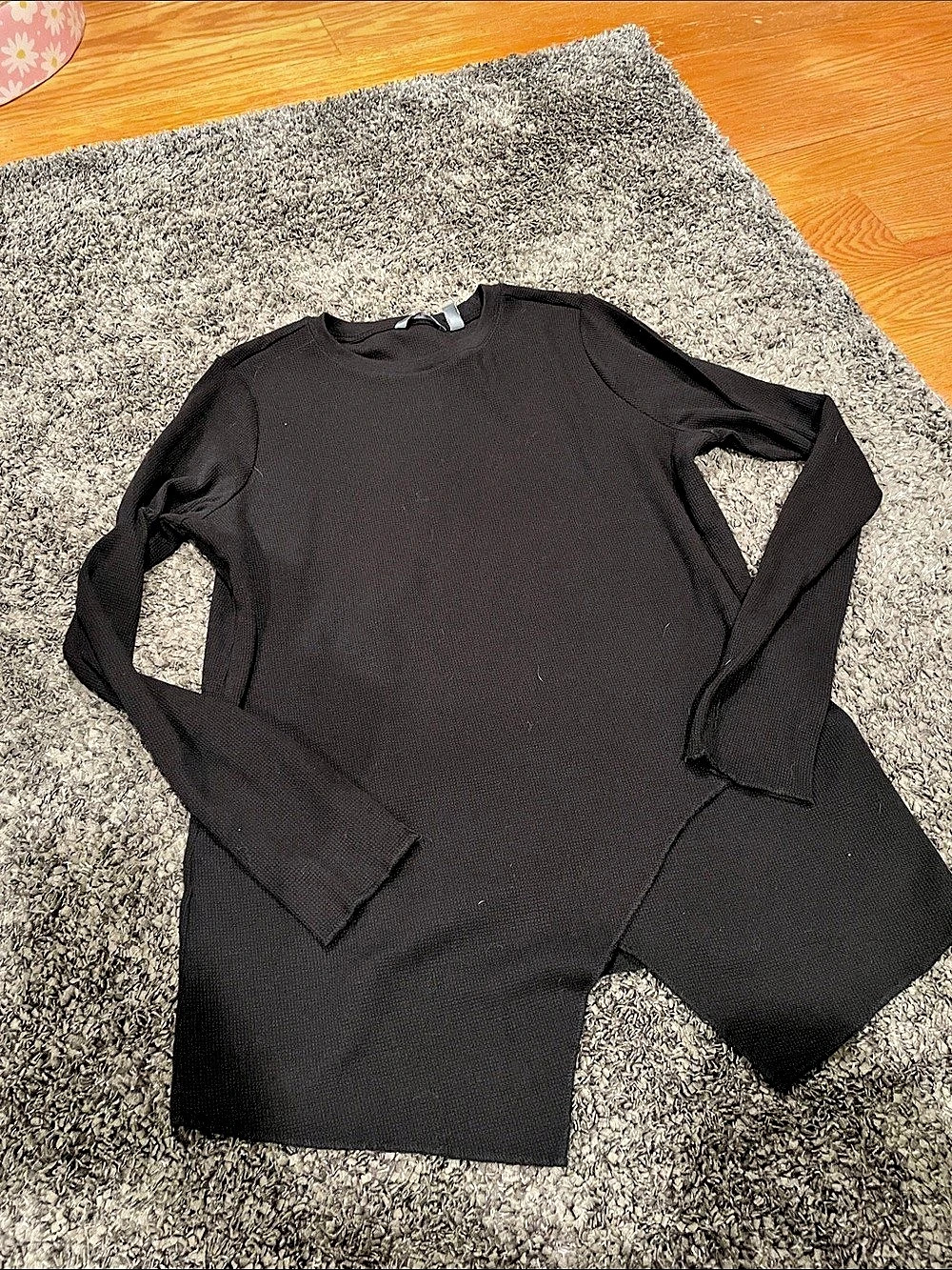 AnyBody Black Long Sleeve Top Size Large